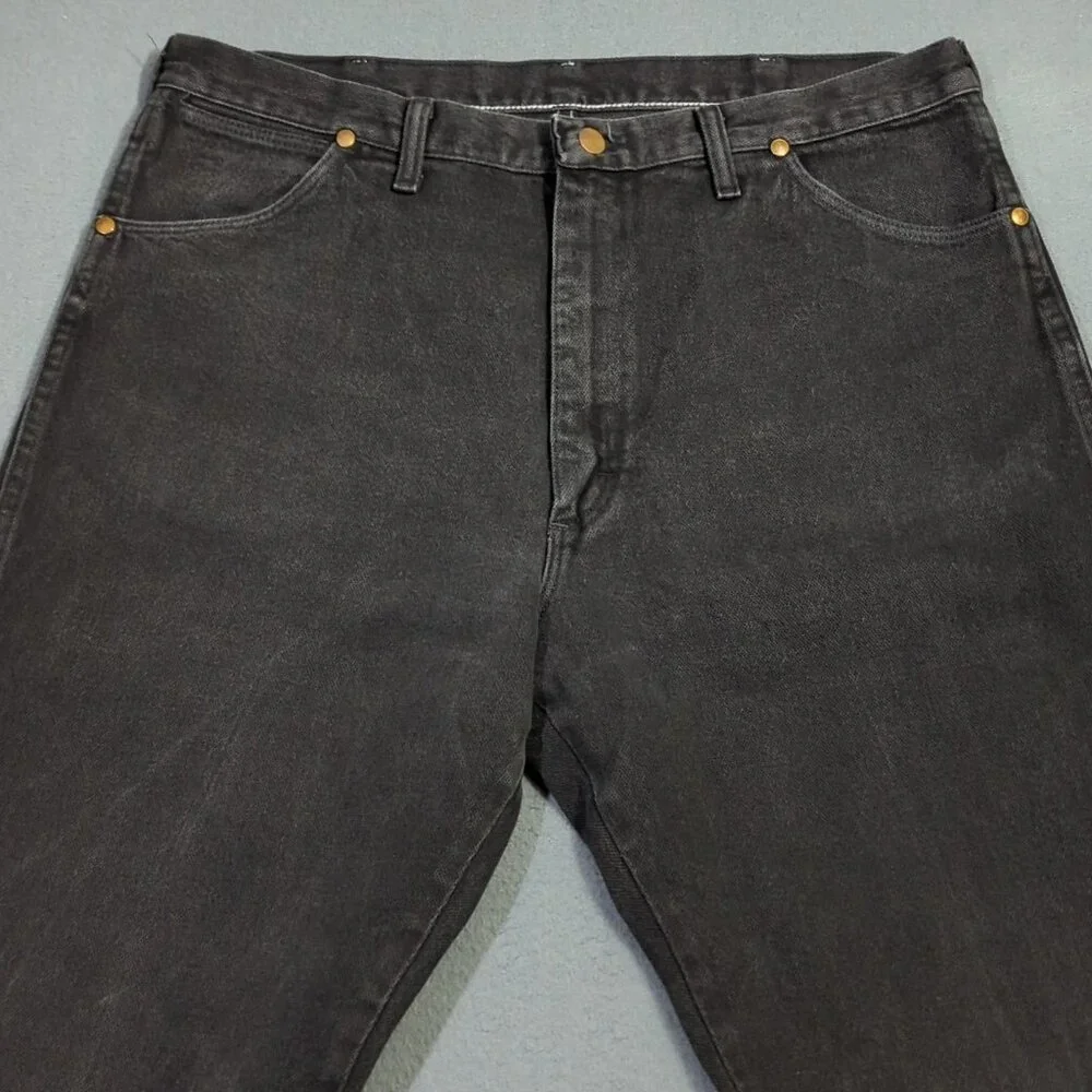 Wrangler VTG Jeans Men's 38x34 Fits 36x33 Black 13MWZ Cowboy Cut Made In USA
